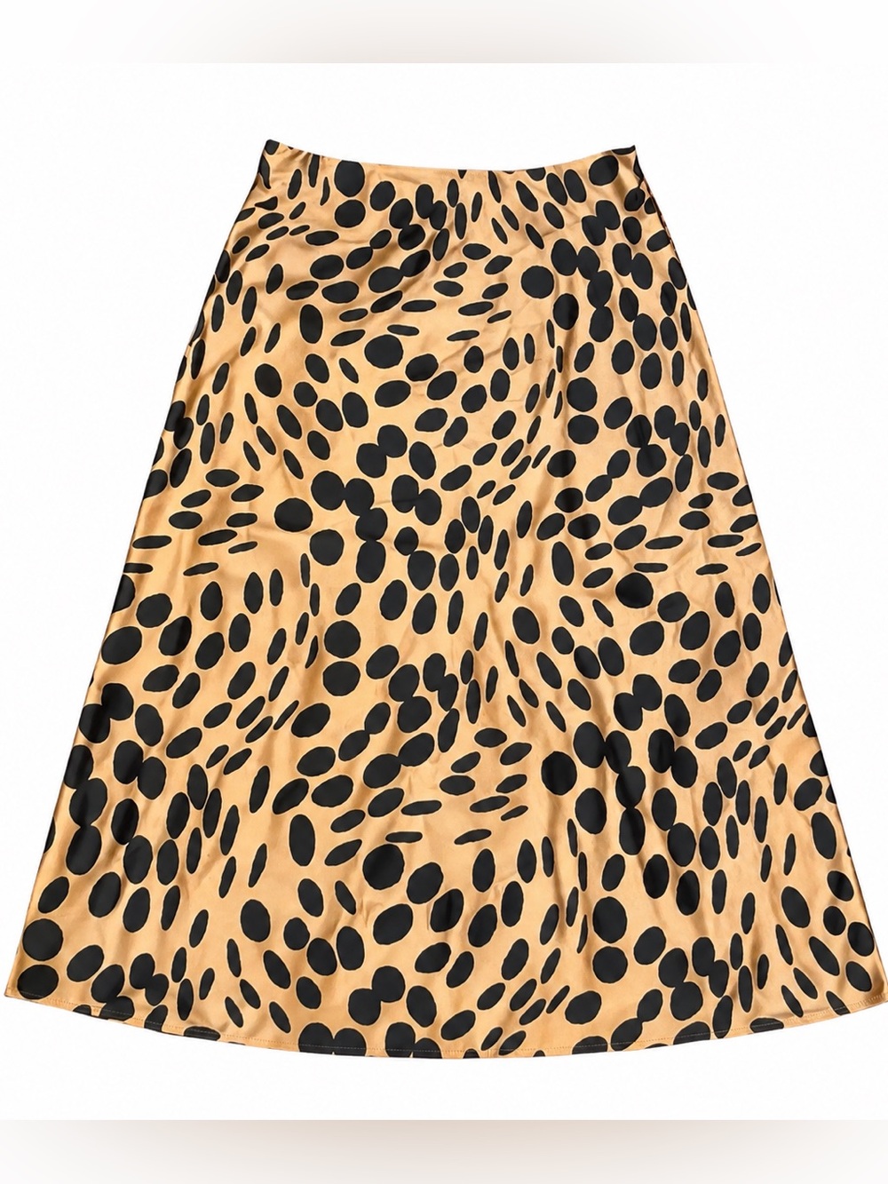 J.Crew Tan Black Abstract Animal Print A-Line Statement Skirt